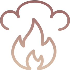 Kuvake: Liekki ja savu, liukuväri