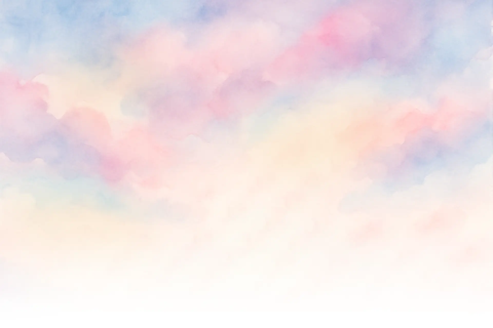 Vesivärikuva pilvisestä taivaasta